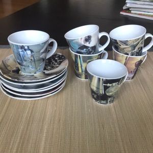 Kitchen - Espresso cups and saucers - set of 6 Kitchen - Espresso cups and saucers - set of 6